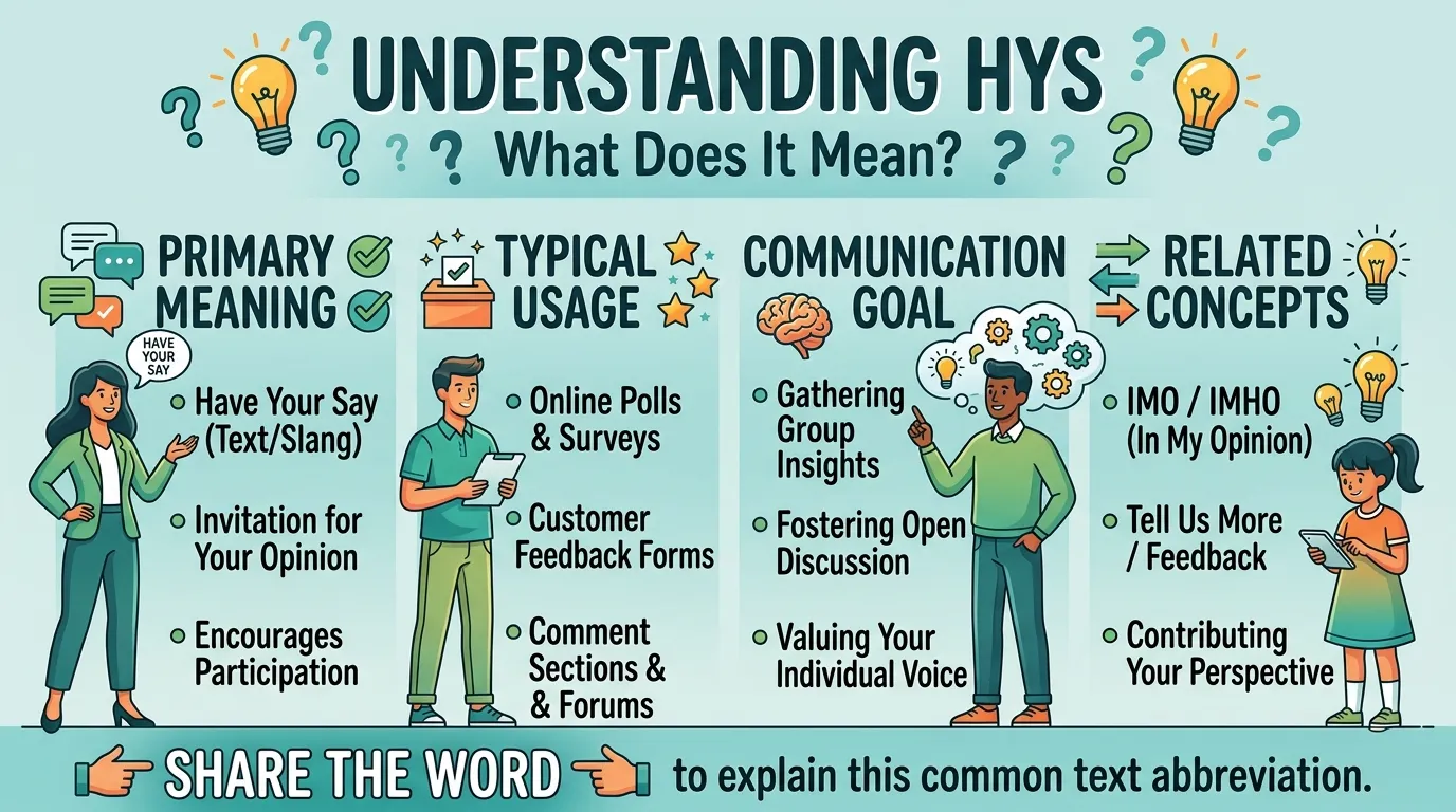 What Does HYS Mean in Text