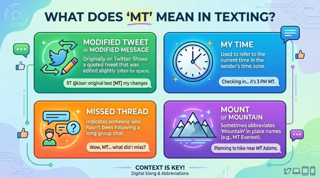 What Does MT Mean in Text