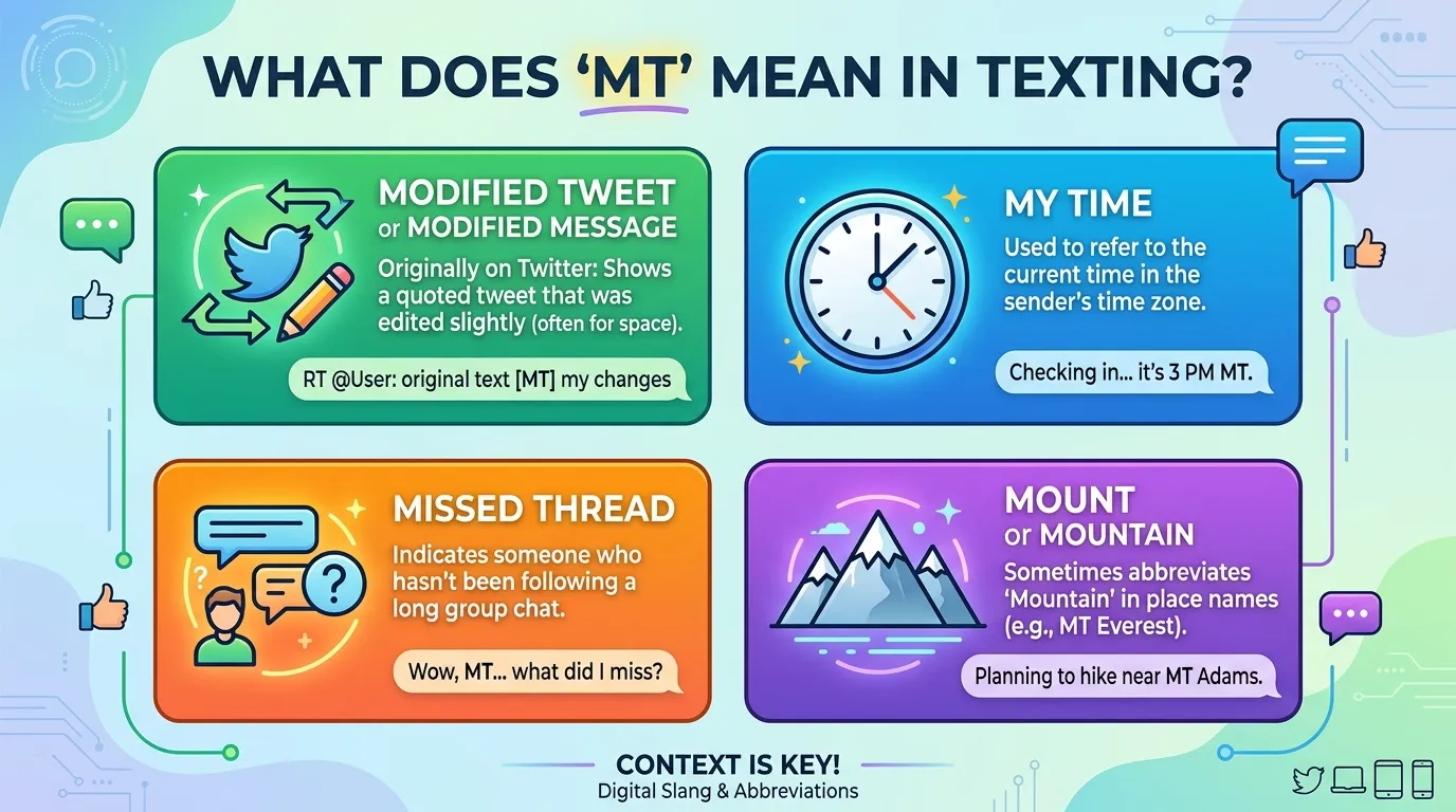 What Does MT Mean in Text