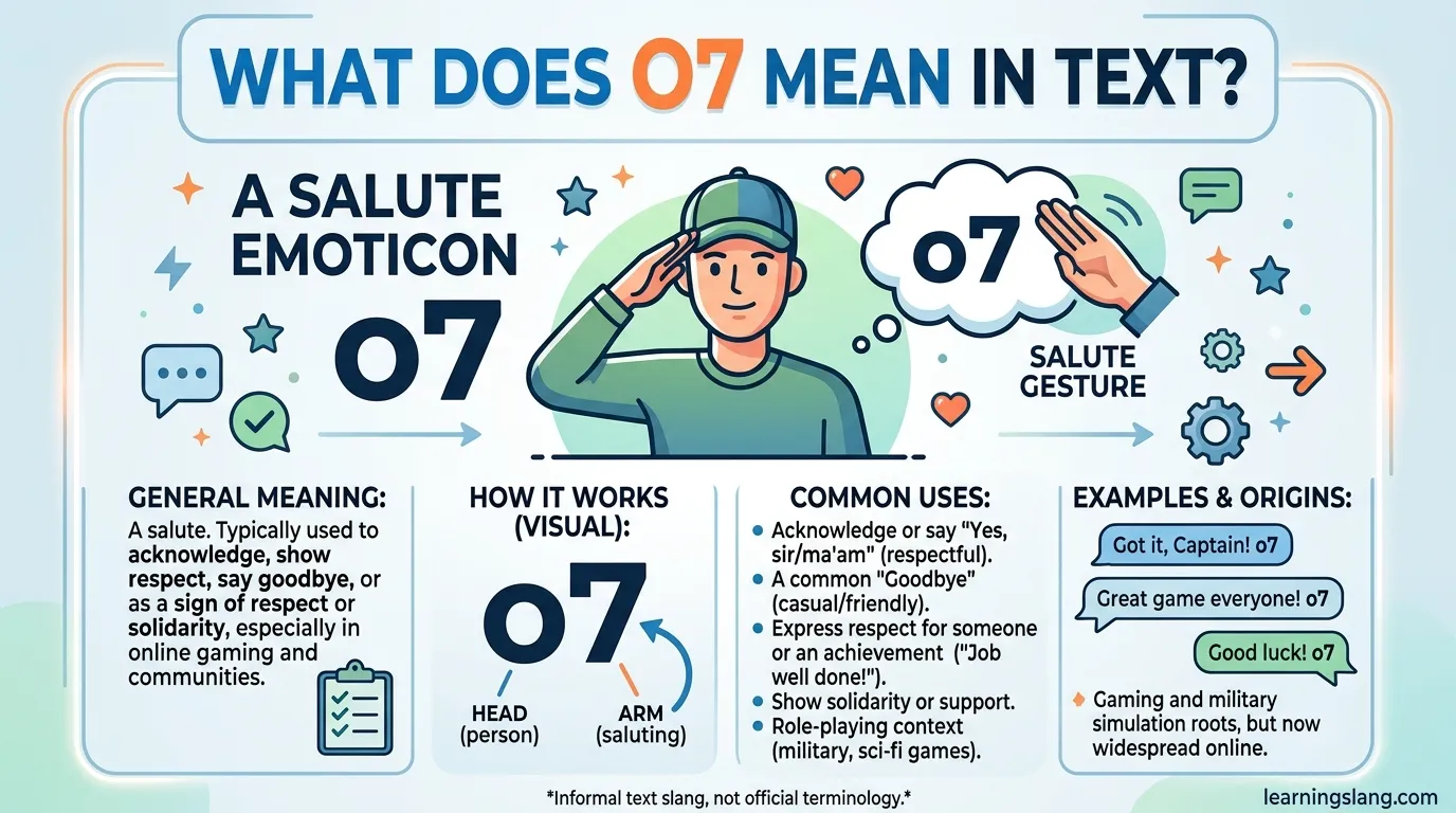 What Does O7 Mean in Text