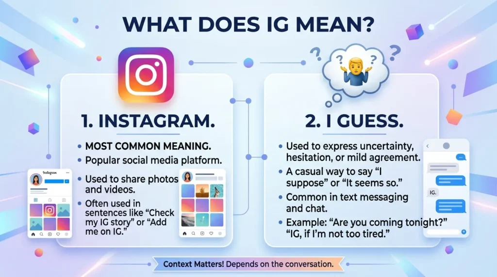 What Does IG Mean in Text