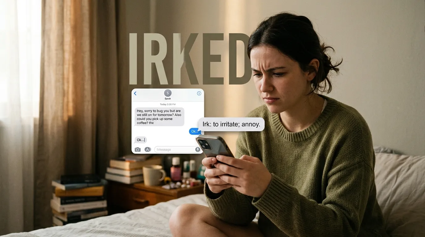 What Does Irk Mean in Text