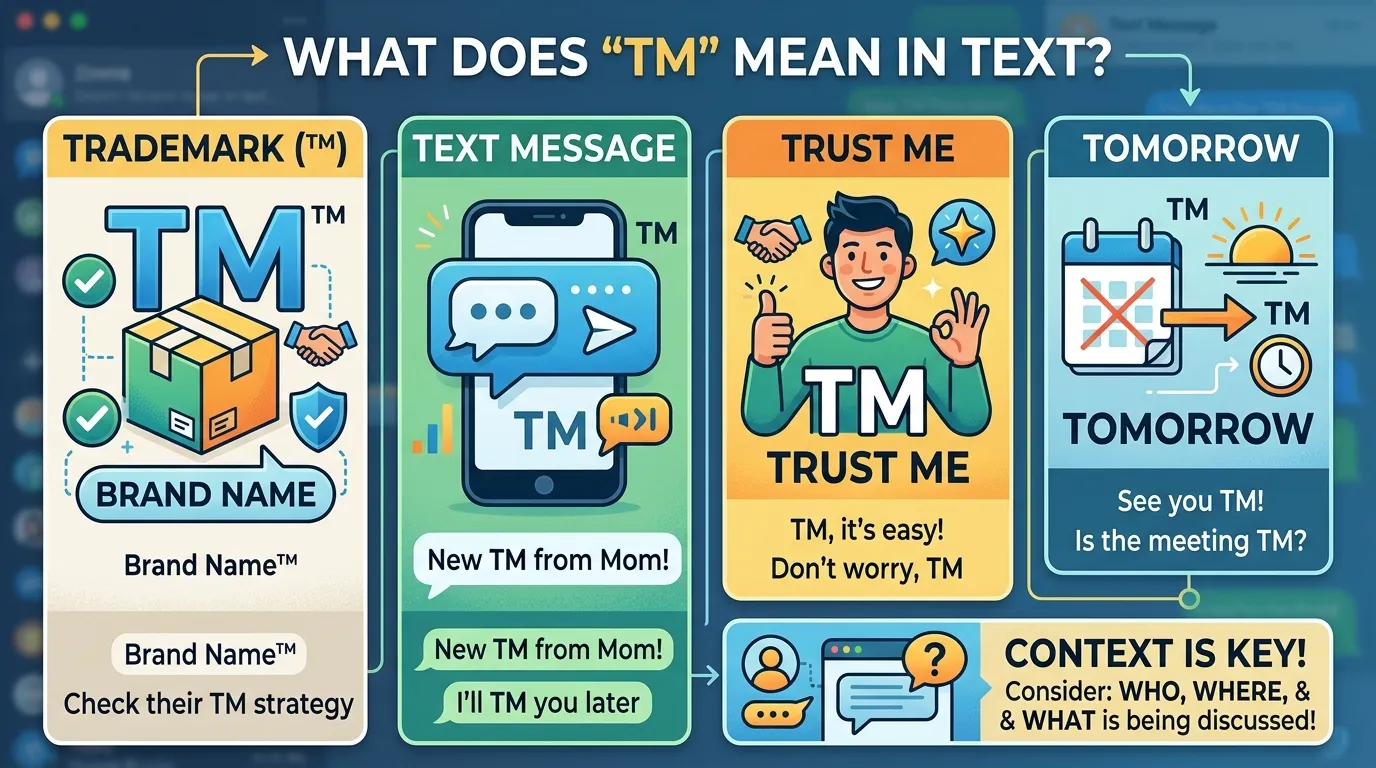 What Does TM Mean in Text